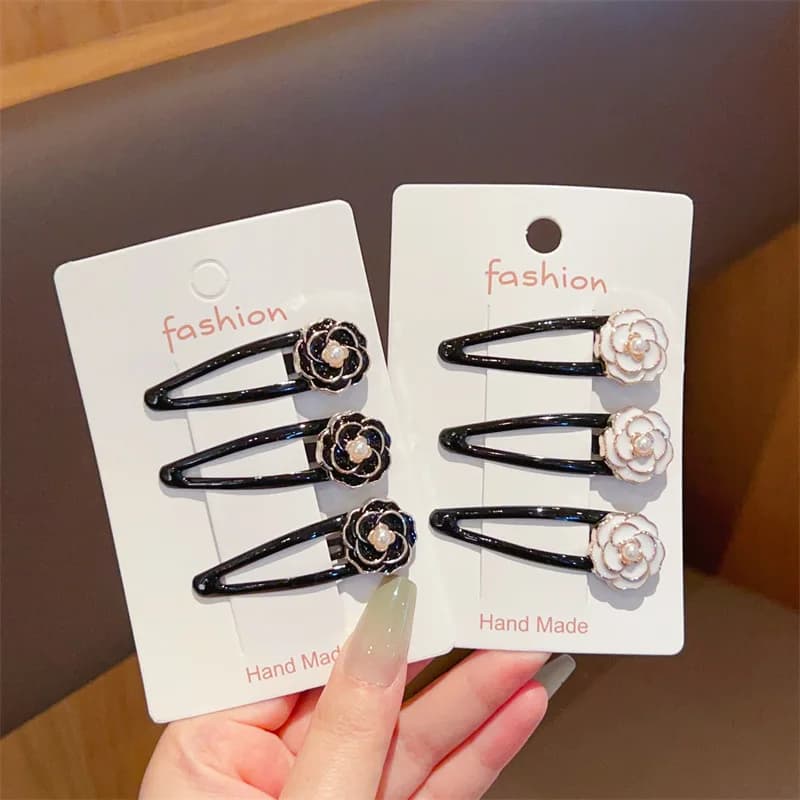 4pc Hot Cute Colorful Flower BB Hairpin Hair Side Clips Grips for Girls Women Holiday Korean Hair Accessories Headband