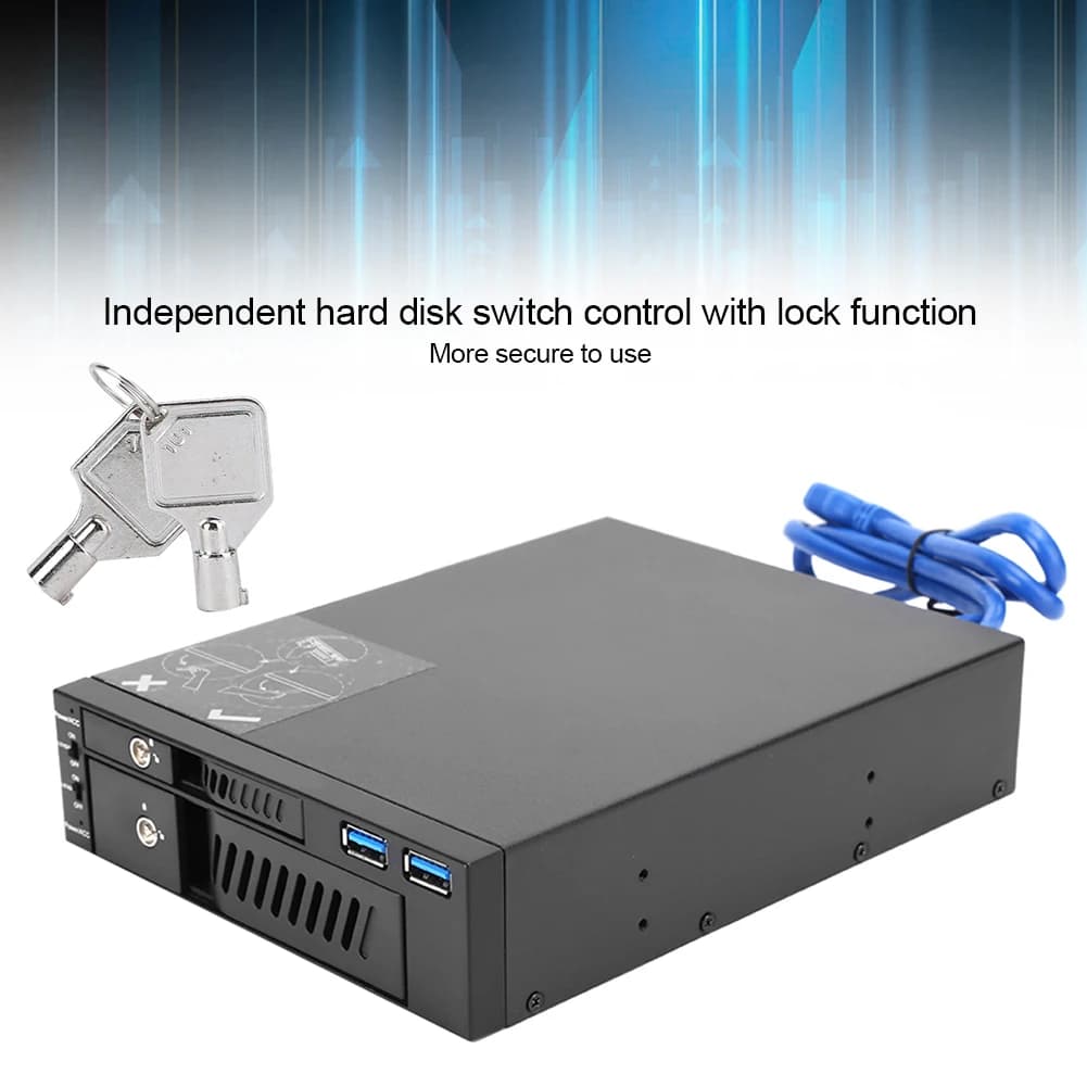 2.5/3.5 Hard Disk Case for Rack Mobile for Hard Disk Extraction Box for Dual-Disk 2.5/3.5 Dual-Disk USB Bracket 6203