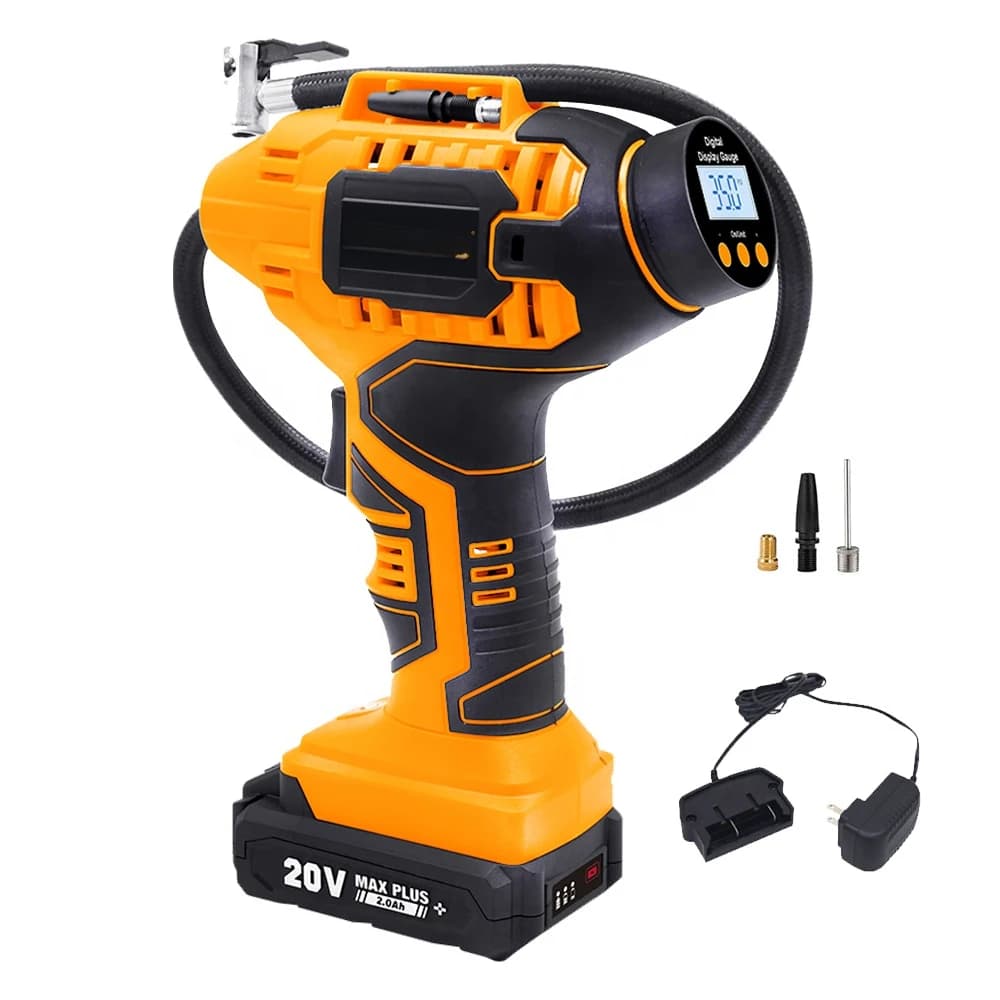 # Gonfiatore personalizzato 20V Batteria 150PSI Pompa per compressore d'aria per bici da auto Gonfiatore portatile digitale senza fili per pneumatici