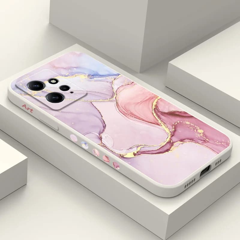 Gold Marble Phone Case For Xiaomi Redmi Note 15 Pro Plus 4G 5G Silicone Cover