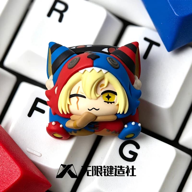 Wuxian Jianzaoshe Keycap in Resina Personalizzato a Forma di Bambola Originale, Tasto ESC Singolo Sostituibile per Tastiera Meccanica