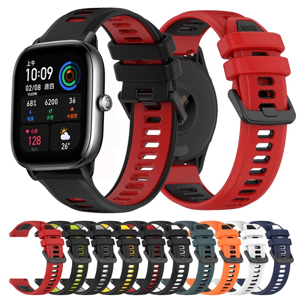 Cinturino per orologio per Huami Amazfit GTS 4 2 mini GTS 3 cinturino in Silicone 22mm 20mm cinturino GTR 4 2 2E GTR 3 Pro Bip Smartwatch bracciale