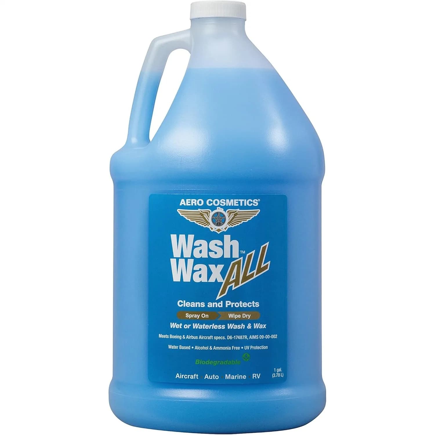 Cera per lavaggio auto senza acqua 128 oz con protezione UV, spray e applicazione a secco per auto, barche e camper