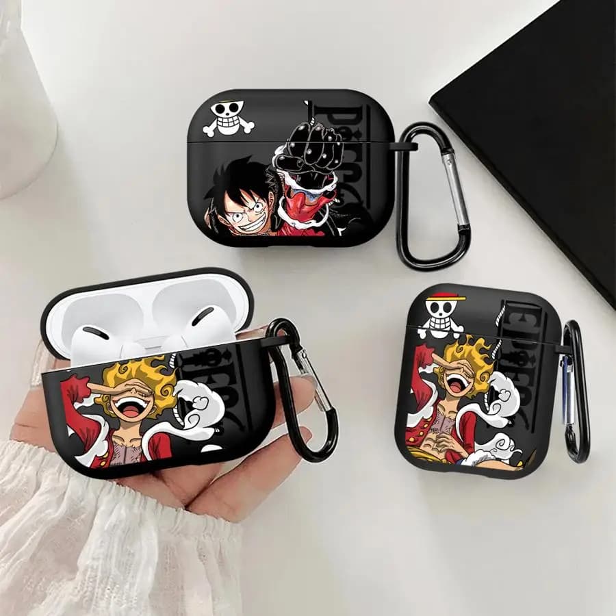 Custodia per Airpods 4 1 Pro 3 Pro3 Pro2 2, Cover per Auricolari OneS LuffyS P-ieceS