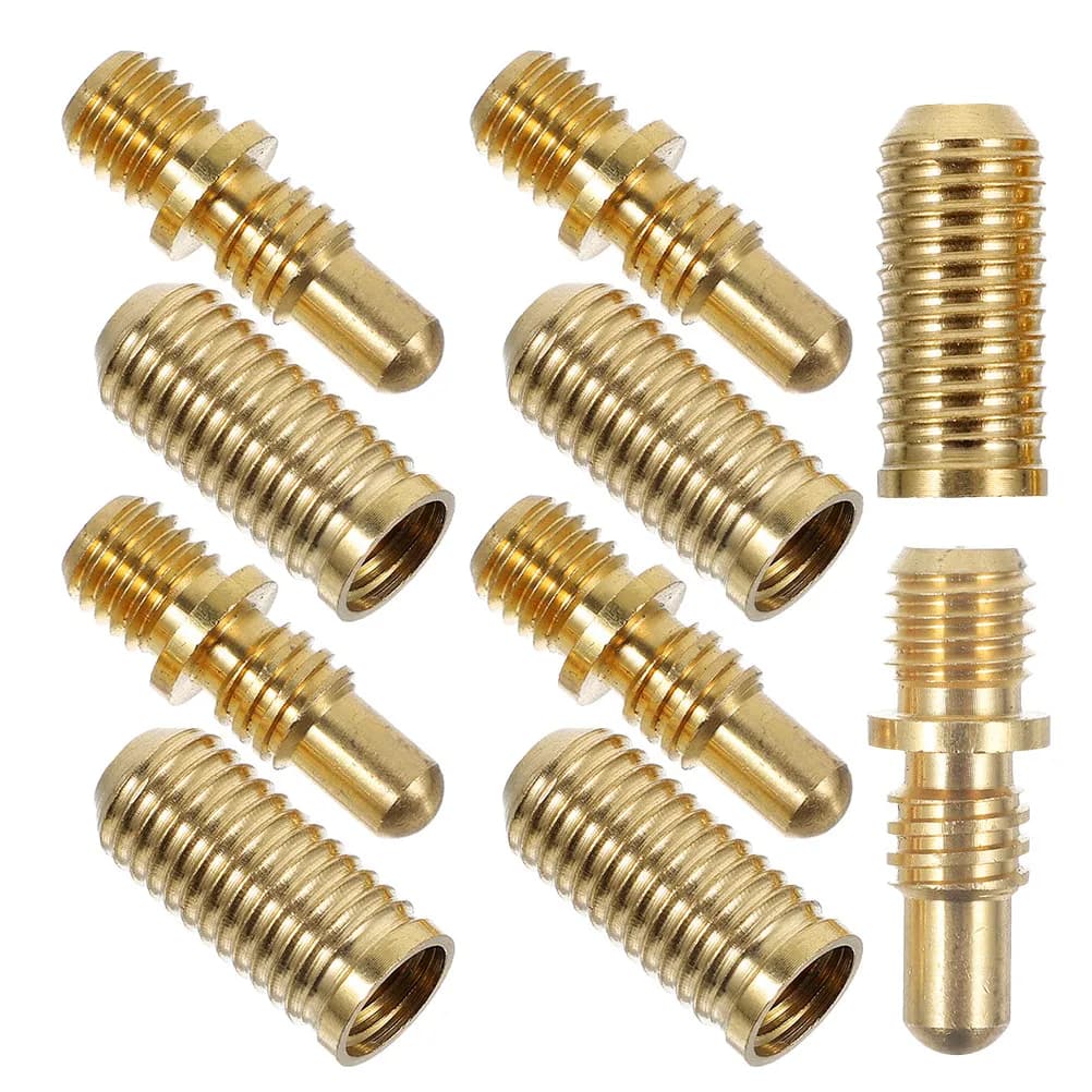5 Set di Viti per Giunti Stecca da Biliardo in Ottone, Viti di Estensione per Giunti, Connettori Sicuri, Kit di Riparazione per Stecche da Biliardo, Accessori