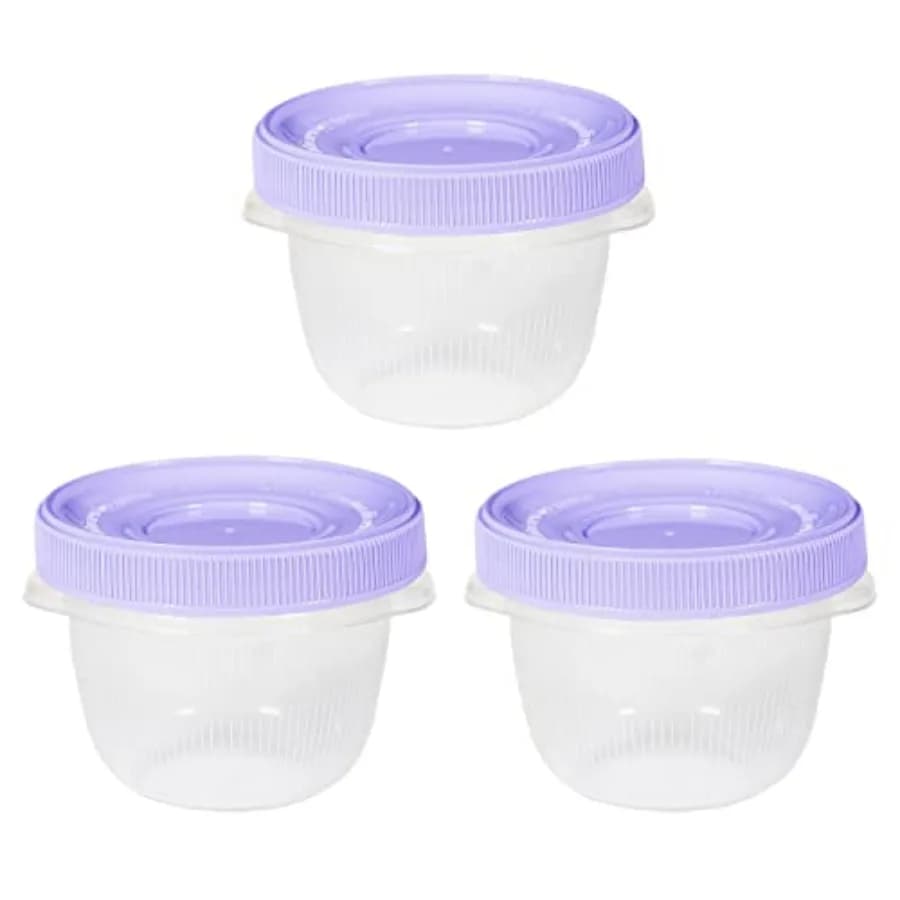 Twist Top Food Deli Containers Screw And Seal 8.5 OZ Set of 3 BPA Free