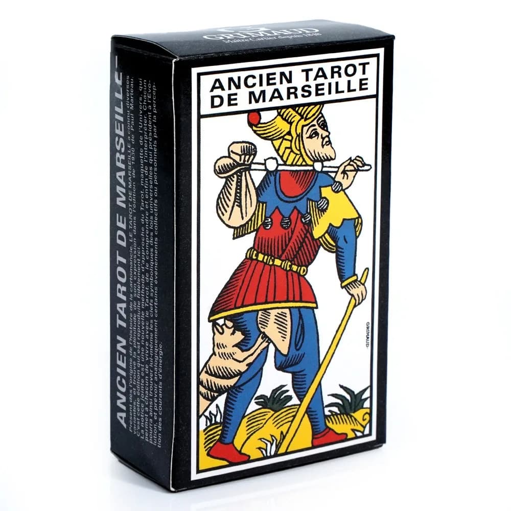 Tarocchi De Marsiglia Versione francese da 10,3 x 6 cm - Set di 78 carte con guida