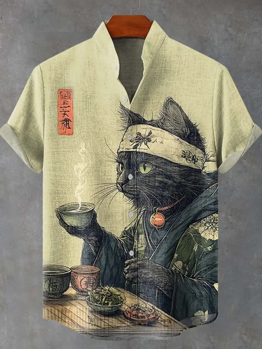 Camicia a maniche corte da uomo hawaiana Stampa di pesci 3D Moda Casual Comodo tessuto traspirante, nuova serie