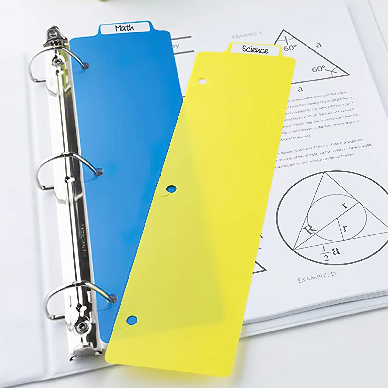 Set di 5 divisori per fogli sfusi con etichette indice per quaderni, taccuini, agende e planner, ideali per l'uso in ufficio, scuola e casa