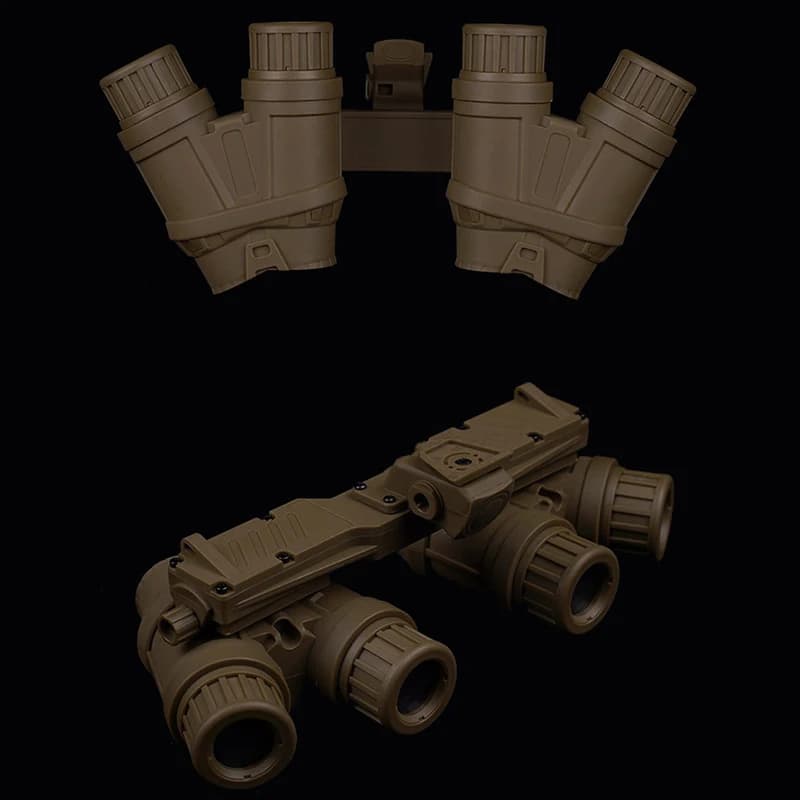 Occhiali per la visione notturna binoculari a doppio tubo Puntelli fittizi Accessori per casco softair Modello per caccia Cosplay