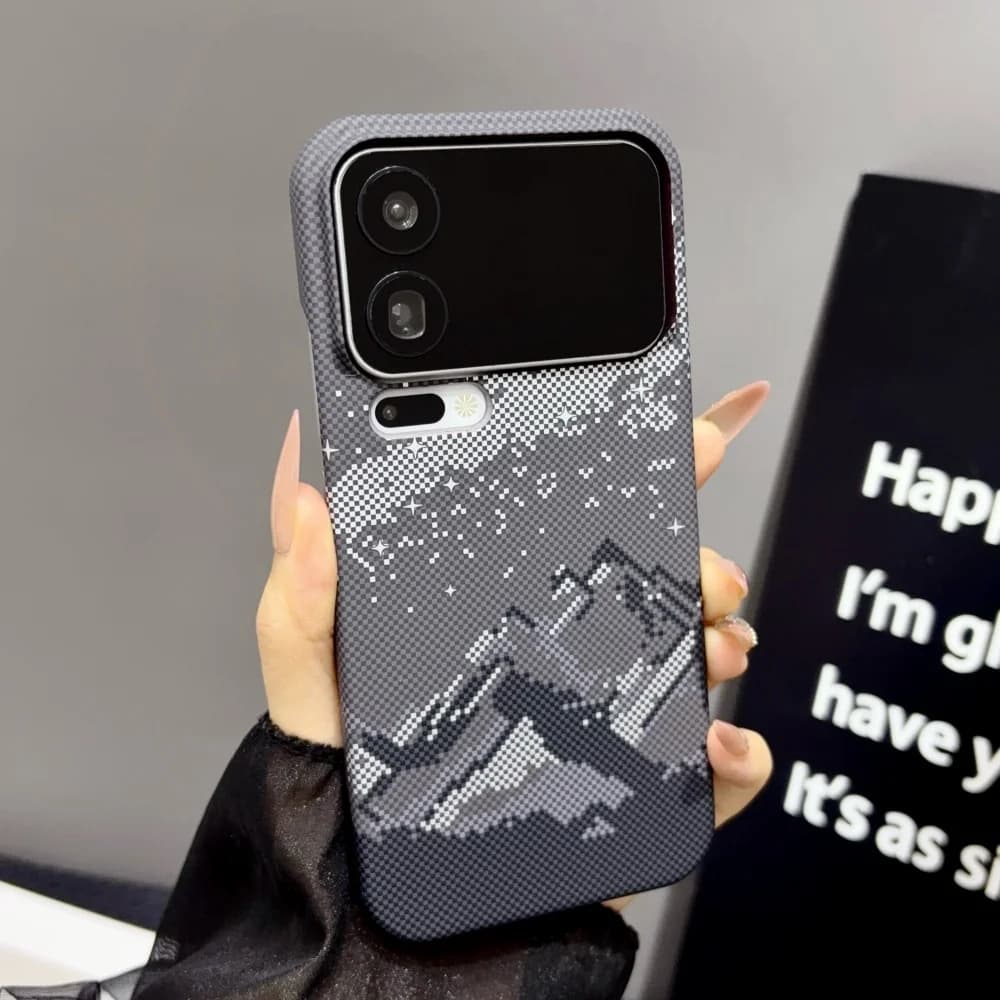 Original Snowflake Texture PC For Magsafe Phone Case For XiaoMi Mi 17 15 Ultra Pro Max Frameless Wireless Charge Magnetic Cover