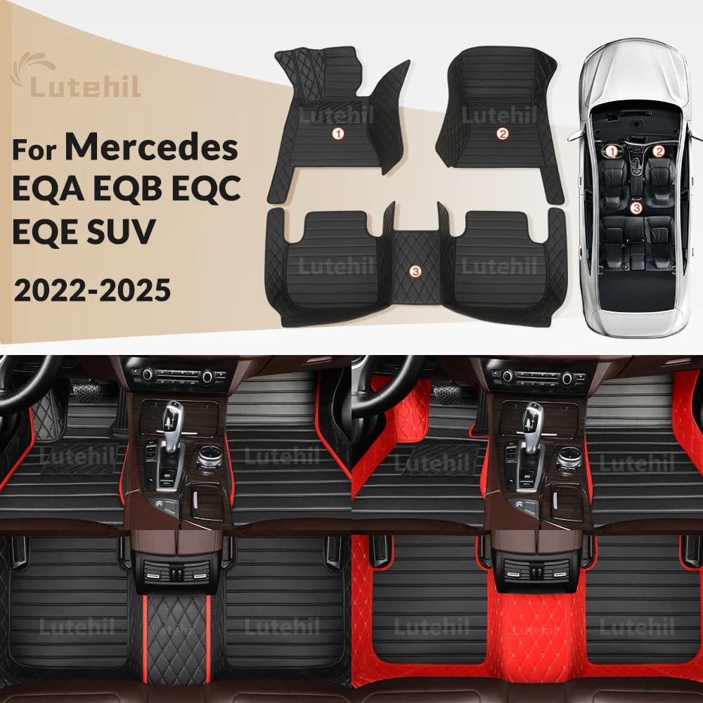 Per Mercedes Benz EQA EQB EQC EQE SUV 2022-2025 24 Personalizzato Auto Tappetino Automobile Tappeto Copertura Interni Accessori di Protezione