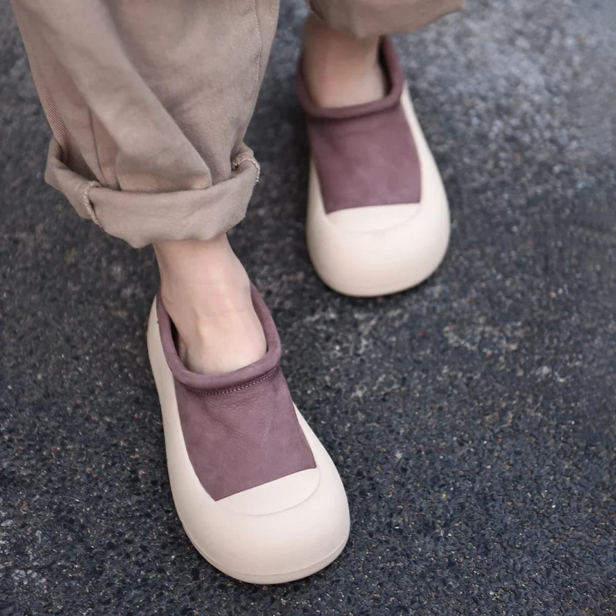 Scarpe basse vulcanizzate da donna originali in vera pelle Scarpe da ginnastica sportive con cerniera posteriore di lusso eleganti Scarpe con plateau brutte da donna