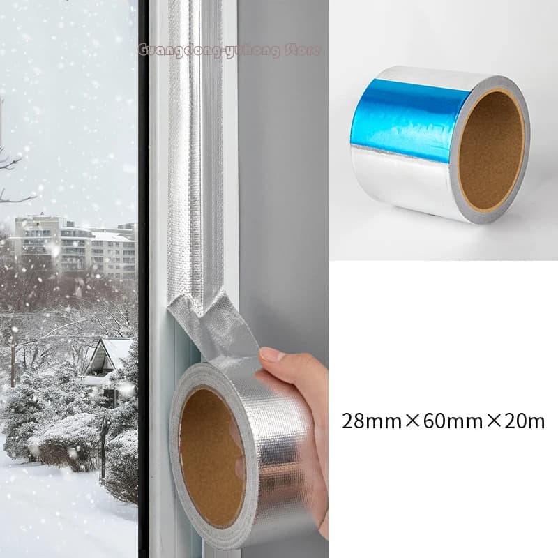 20/50M Window Sealing Tape Door Weather Strip Windproof Self Adhesive Seam Tape Strong Dustproof Waterproof Duct Tape For Winter