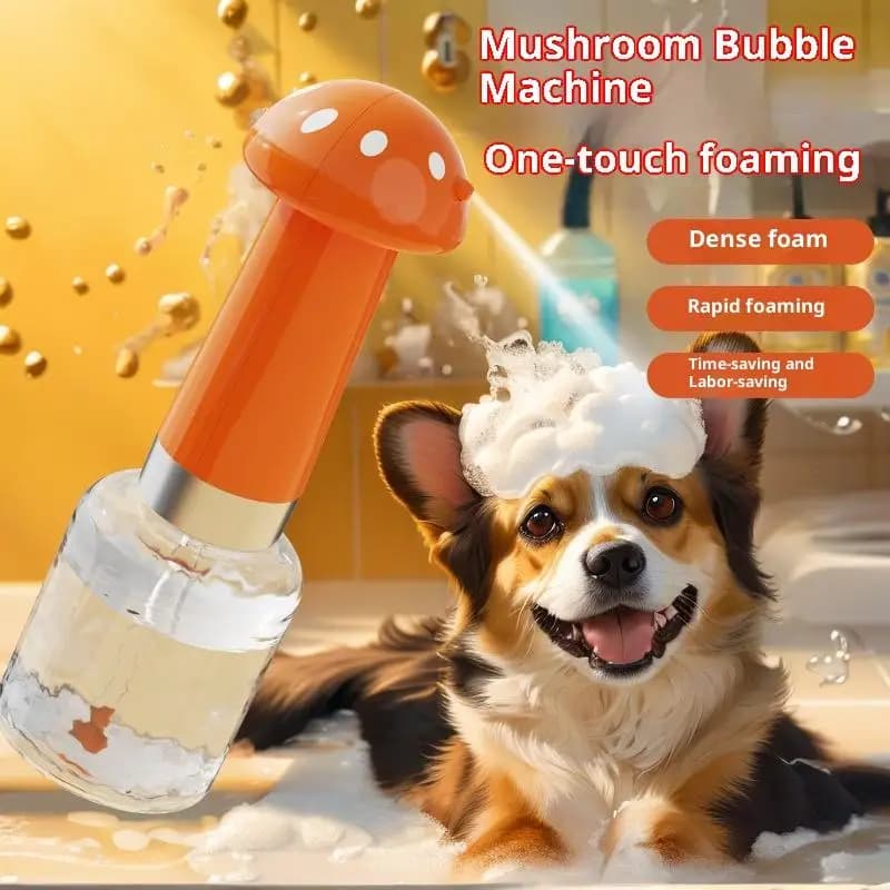 Spruzzatore di schiuma per la pulizia degli animali domestici Macchina per schiuma elettrica da bagno Ricarica USB Dispenser automatico di sapone Macchina per schiuma Accessori per animali domestici