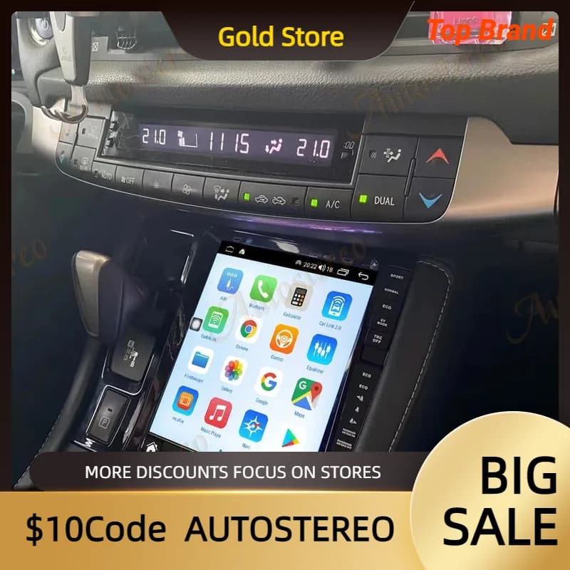 9'' 8+256GB Android 12 For Lexus CT200 CT200H CT 2011-2022 Car Tesla Radio Multimedia Player GPS Navigation Stereo Head Unit