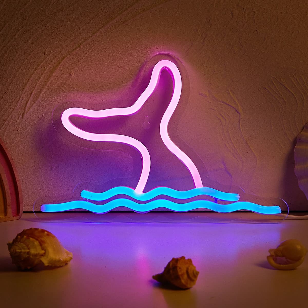 Chi-buy sirena LED Neon Sign USB Powered Neon Signs Night Light 3D Wall Art & Game Room camera da letto soggiorno Decor lampada segni