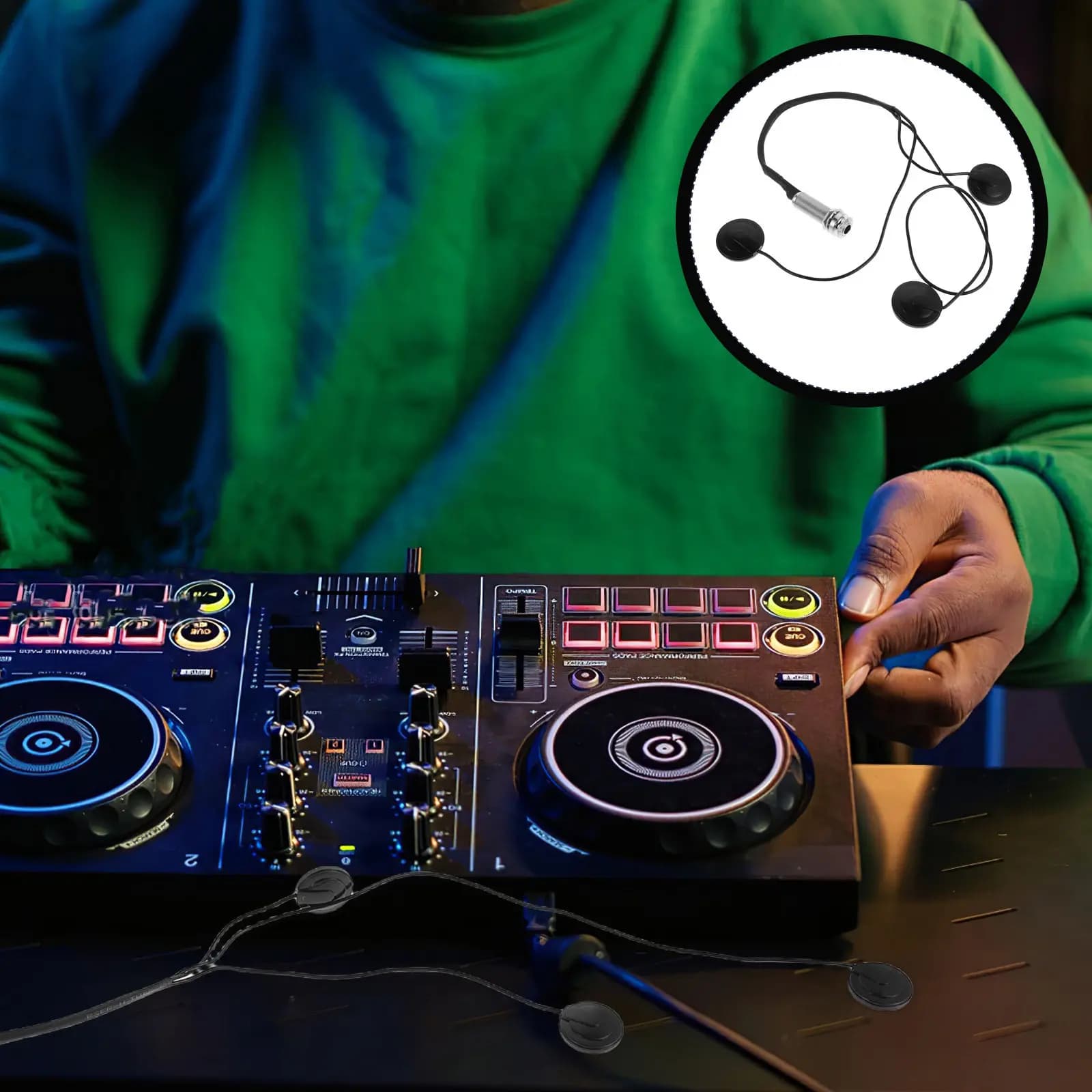 Trasduttore/Patch Amplificatore Adesivo Mono Piezo per Chitarra Acustica, Violino, Ukulele - Ideale per Registrazioni Elettroniche Live