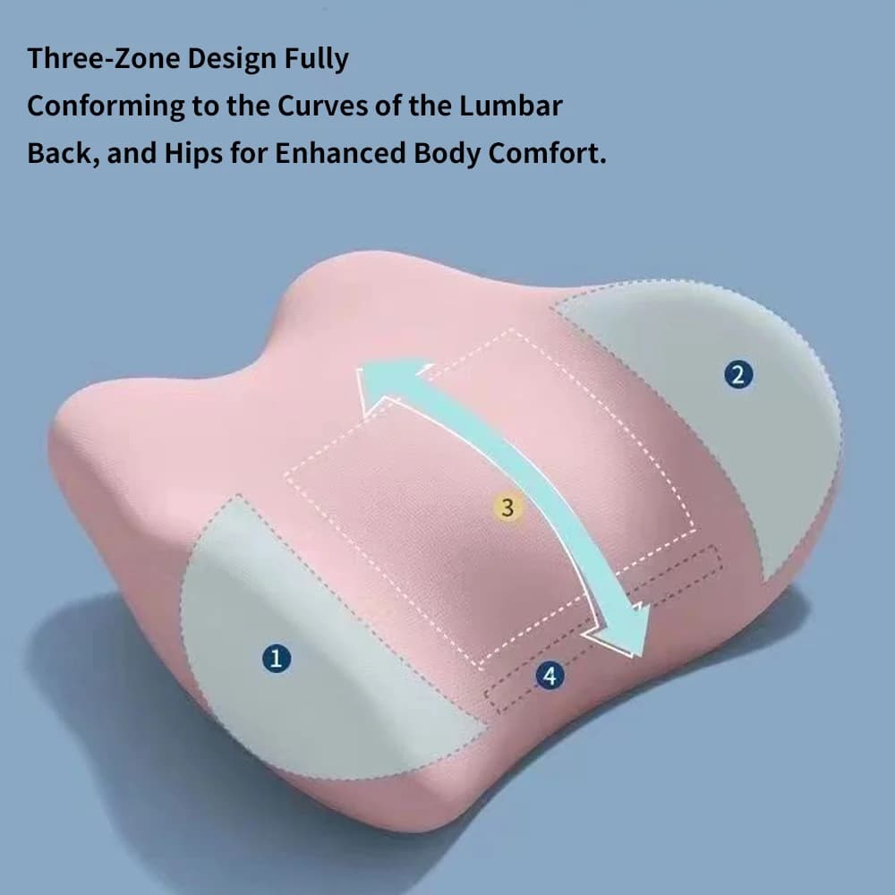 Cuscino lombare per letto Cuscino lombare per dormire Cuscino lombare ergonomico per alleviare il dolore alla schiena Supporto per letto Cuscino per allineamento della colonna vertebrale Massaggio alla vita