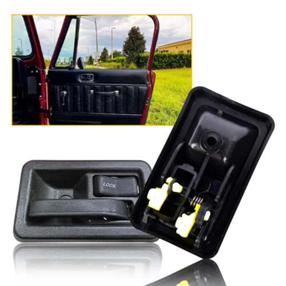 1 paio Nero Sinistra Lato Destro Auto Maniglia Interna Della Porta Manopola Maniglie Misura Per Jeep Per Wrangler YJ TJ 1987-2004 55176477AB