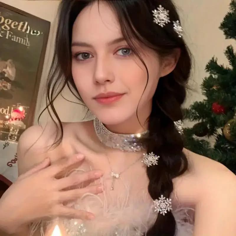 2/4/6pcs 2026 Nuovo Di Natale Del Strass Fiocco di Neve Clip di Capelli Lucido Squisito Tornante Per Le Donne Ragazze Gioelleria Raffinata E Alla Moda regalo