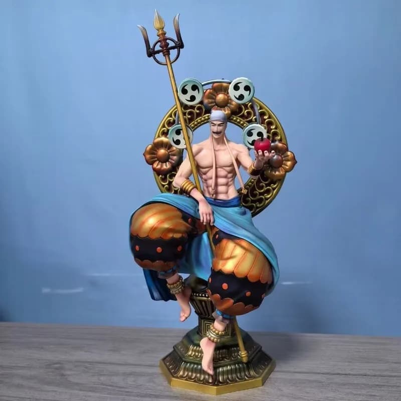 Statua da Collezione One Piece Enel GK Pop Max God Of Thunder Rumble Rumble Fruit, Modello Ornamentale da Scrivania per Fan