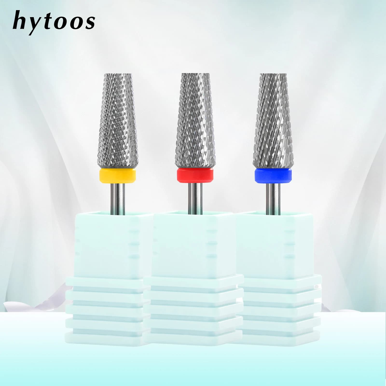 HYTOOS Nail Brake 5 in 1 to Toe Conical Plate with Branched Tooths, for Gel Removal, Manicure Accessories with Electric Drill
