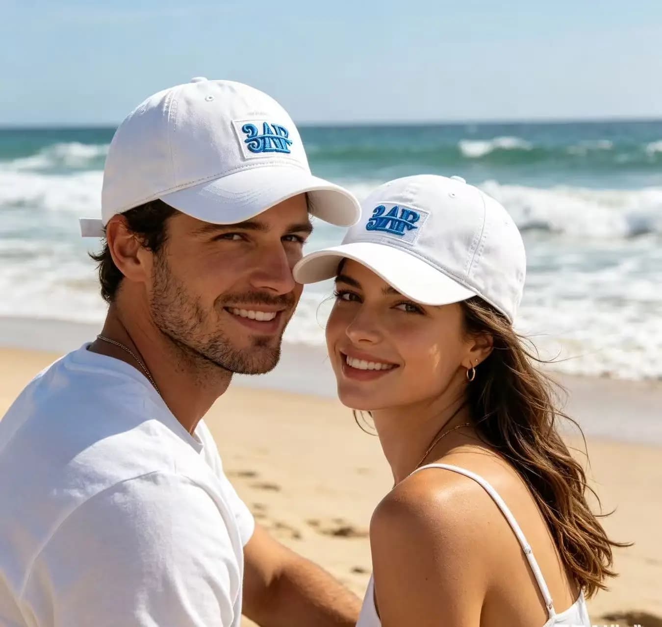 Cappellino da Baseball Nero Lavato con Patch Ricamata Blu, Cappello Regolabile Non Strutturato Stile Dad Hat, Cappello da Sole per Escursionismo per Uomo e Donna