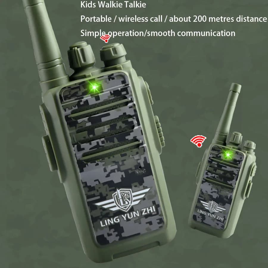 Walkie-talkie portatile per bambini Interazione genitore-figlio uno a uno Giochi per interni all'aperto Divertenti giocattoli walkie-talkie mimetici