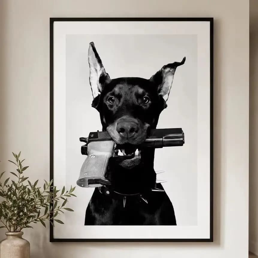 Loaded Dog Poster,Canvas Wall Print,High‑Grade Home Decoration Artwork for Bedroom,Living Room,Office & Interior Space