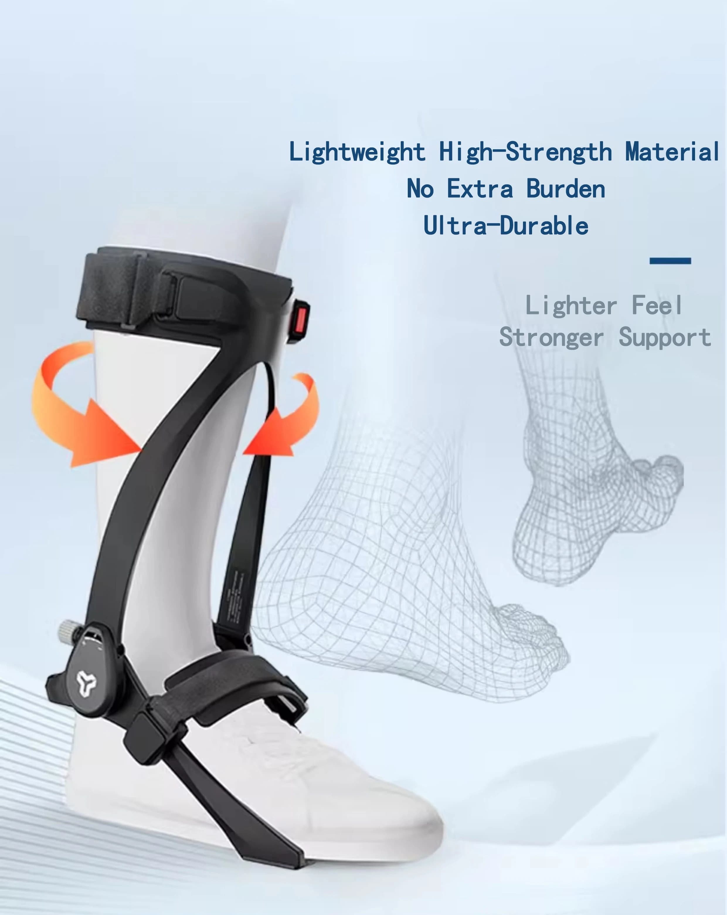 Supporto Ergonomico per Caviglia e Piede, Correttore Flessibile e Indossabile, Stabilizzatore per Uso Quotidiano