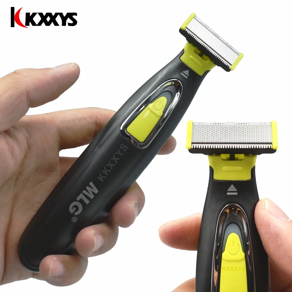 MLG lavabile ricaricabile rasoio elettrico barba rasoio corpo Trimmer uomini macchina da barba capelli cura del viso pulizia