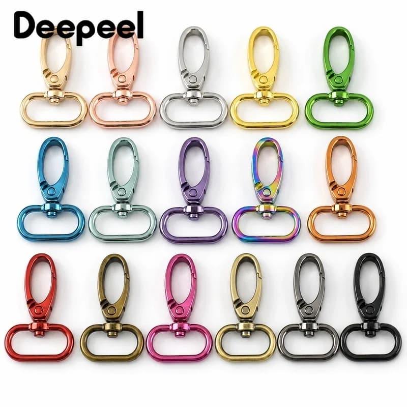 2-50Pcs 20-38mm Metal Swivel Lobster Clasp Hook Buckle Connector for Bag Strap Dog Collar Keychain Webbing Fastener Accessories