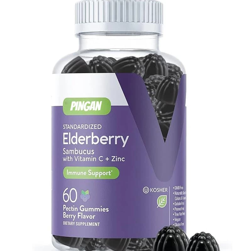 Sambucus Gommose maids for adults and adolescents+zinc and vitamin C - Immune supplements - Vegetarian