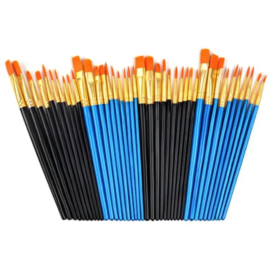Paint Brushes, Acrylic Painting Brush Set, Watercolor Brushes, Acrylic Brushes for Oil Watercolor, Miniature Detailing, and Roc