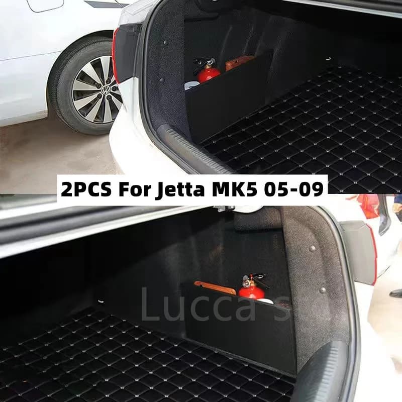Per VW Volkswagen Jetta MK5 MK6 MK7 2005-2023 accessori per Auto flanella Auto tronco laterale Storage Organizer Board divisori deflettore