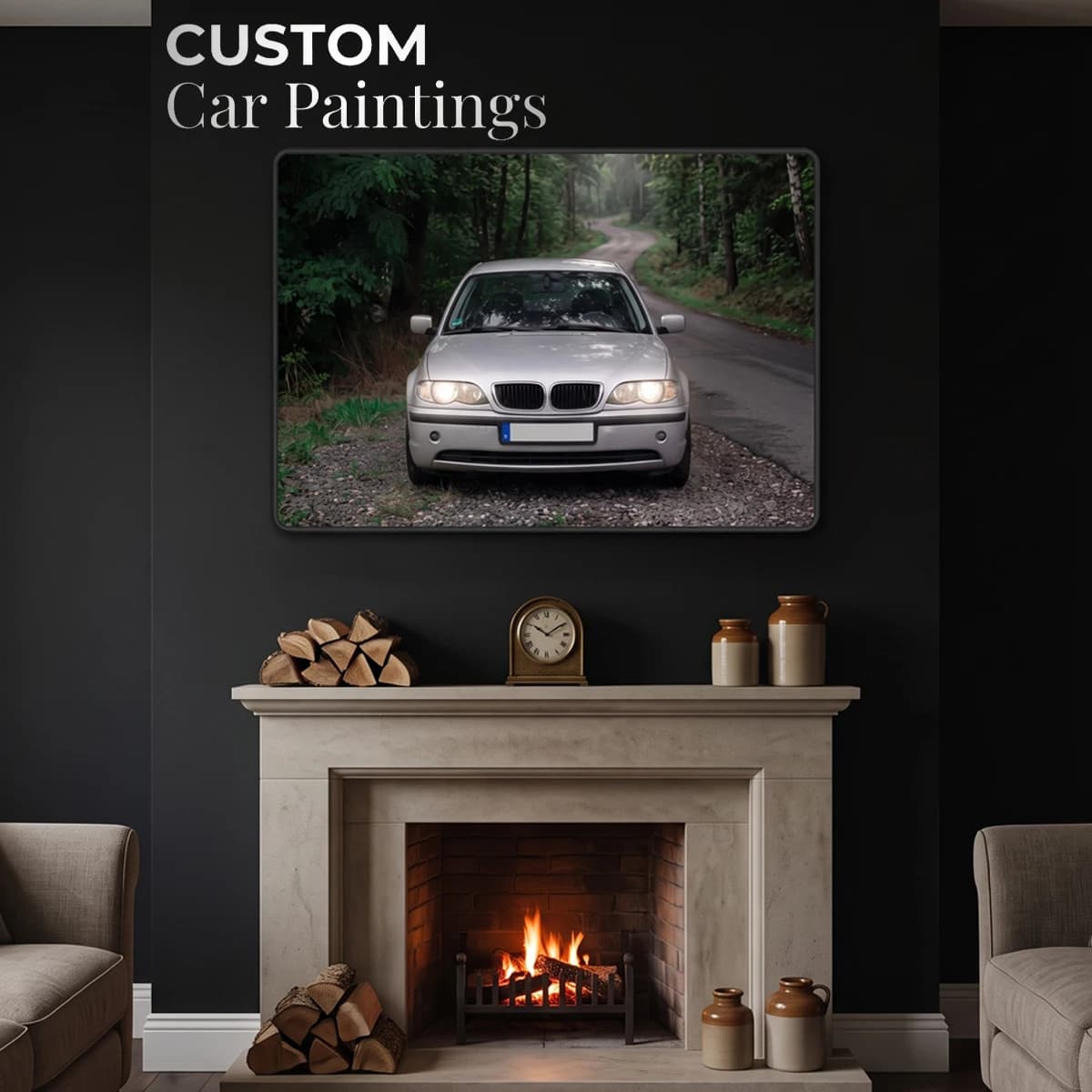 Customizable Car Art Pieces with Color-Changing Functionality via USB Remote Control, Can Be Hung in Garages, Bars, and Rooms.