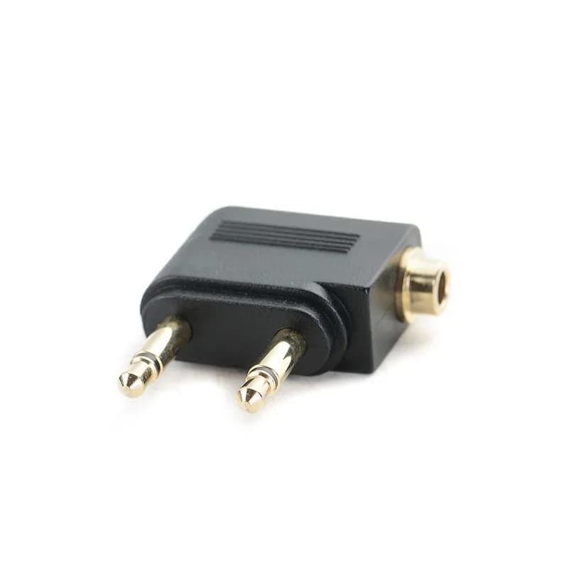 1/2/5 Pezzi Adattatore Audio Mono da 3,5mm per Cuffie da Aereo, Convertitore da Viaggio con Jack da 3,5mm, Placcato in Oro e Nichel B5