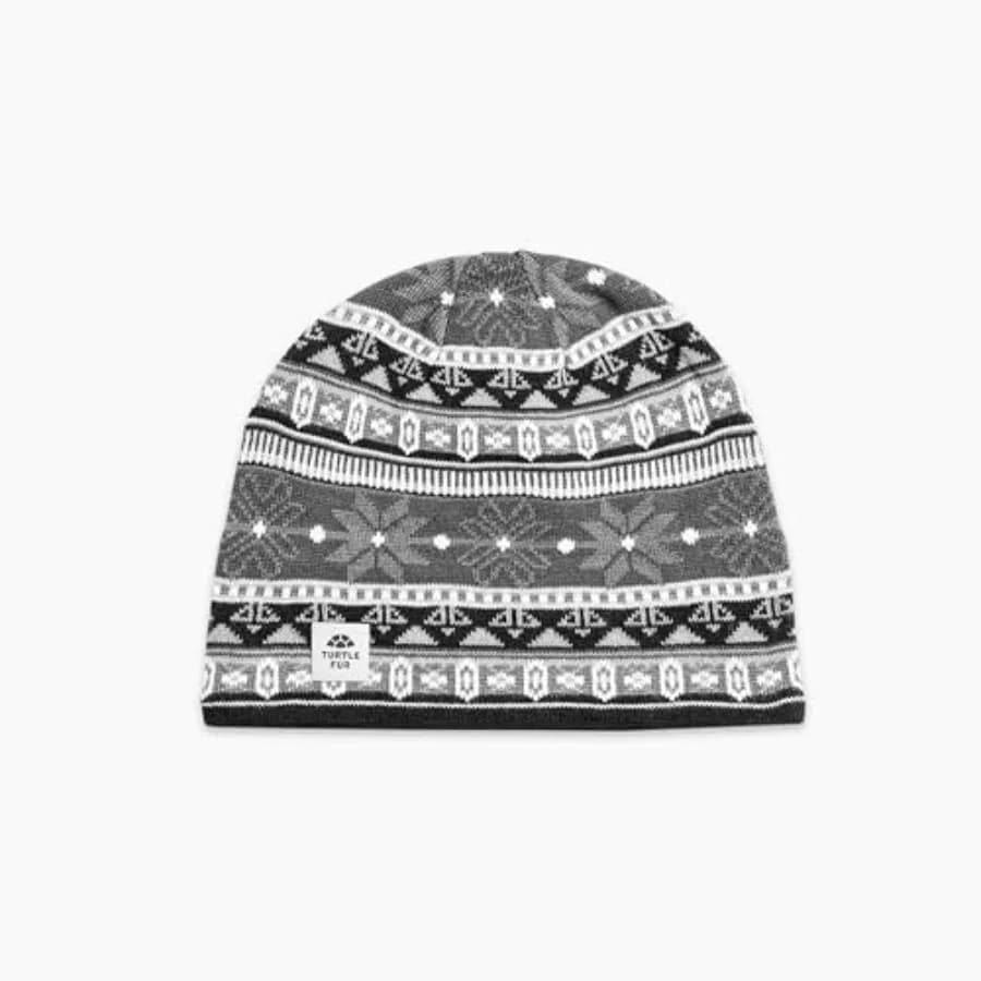 Berretto Invernale Nordico in Lana Merino Lars, Colore Ossidiana