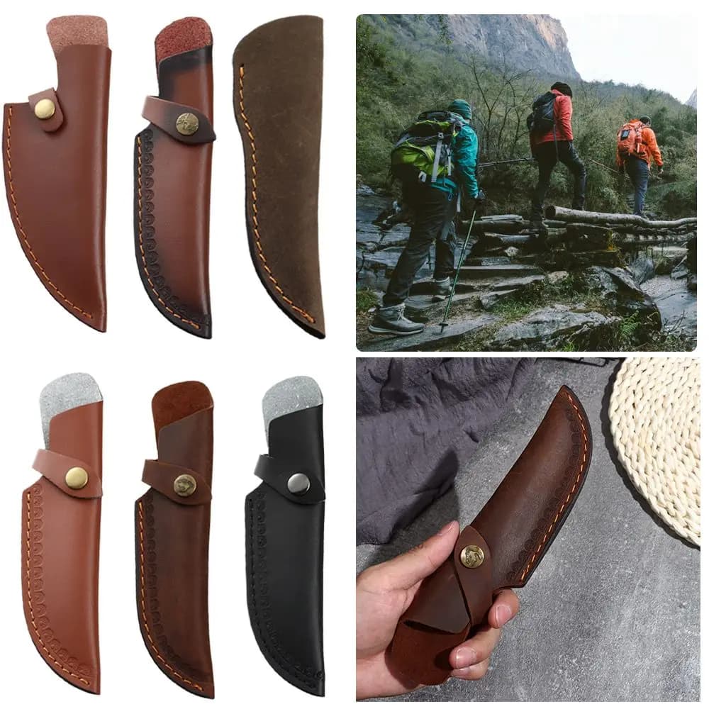 Coltello copertura protettiva fodero in pelle cintura coltello guaina guaina in pelle con fibbia per cintura in vita tasca strumento multifunzione