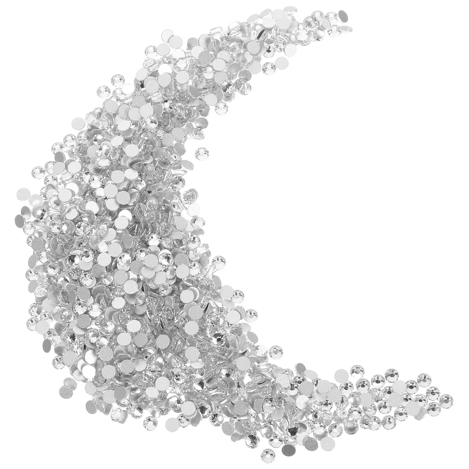 1440 Pezzi Strass in Vetro Flatback 3.8-4.0mm, Gemme di Cristallo Rotonde per Nail Art, Scarpe, Vestiti, Artigianato, Strass Flatback Fai da Te