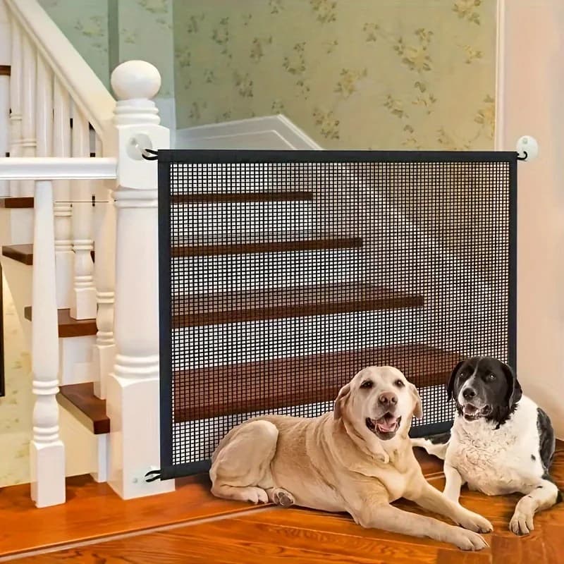 Recinzione barriera per animali domestici Cancello di sicurezza per bambini Maglia con gancio per palo telescopico Scale Ingresso Cancello interno Recinzione Protezione di sicurezza Senza punzonatura