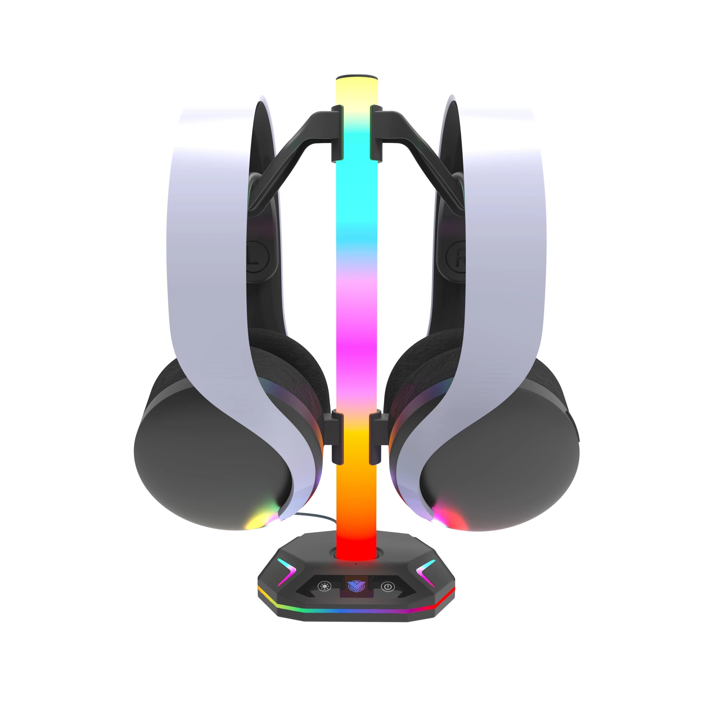 RGB Game Controller Headphone Stand Desk Gaming Headsets Holder for PS5 Desktop Storage Bracket Gamers' Accessories Organization