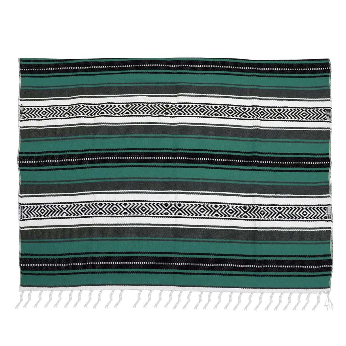 Coperta per Divano Stile Serape Messicano, Tessuta, Utilizzabile come Tappetino Yoga, per Spiaggia, Campeggio, Auto, Soggiorno, Camera da Letto, Decorazione d'Accento 130x180cm