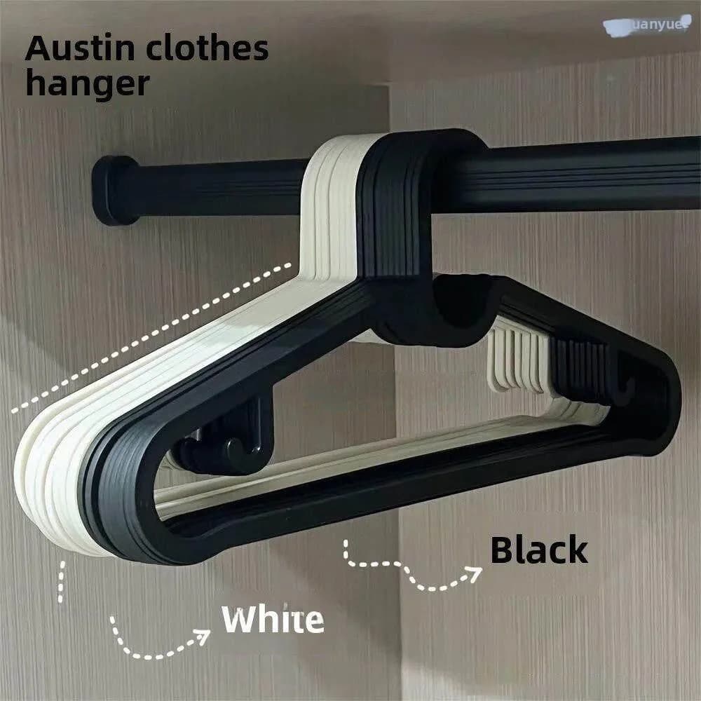 Anti-Slip Plastic Clothes Hanger Student Dormitory Child Laundry Hanger Traceless Nordic Style ABS Hook T-Shirt Holder Wardro...