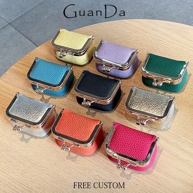Custodia per gioielli in vera pelle dal design di lusso per donna Pelle bovina Moda Lady Anelli da viaggio Borsa portaoggetti Bracciale Borsa per auricolari Regali