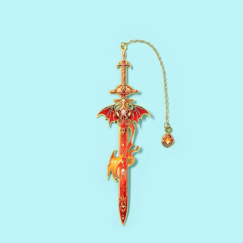 Fantasy Sword Bookmarks for Books, Journals, Planners - Cool Metal Book Markers for Reading Women & Men, Unique Book Marks