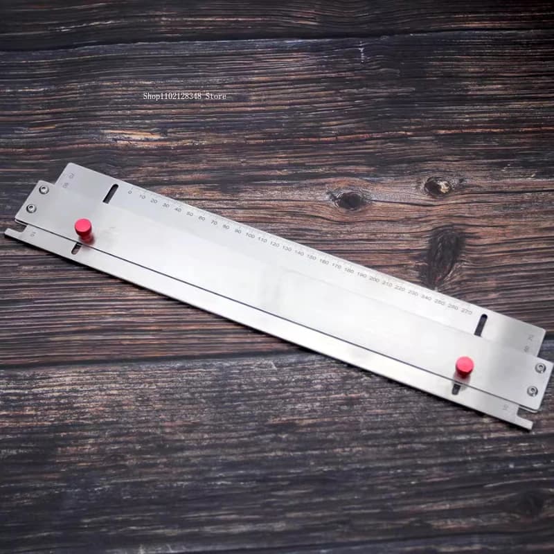 40 cm/23 cm Striscia di Pelle Righello di Taglio Regolabile Aiuto di Taglio In Acciaio Inox Fatto A Mano FAI DA TE Cintura In Pelle Striscia Strumento Ausiliario