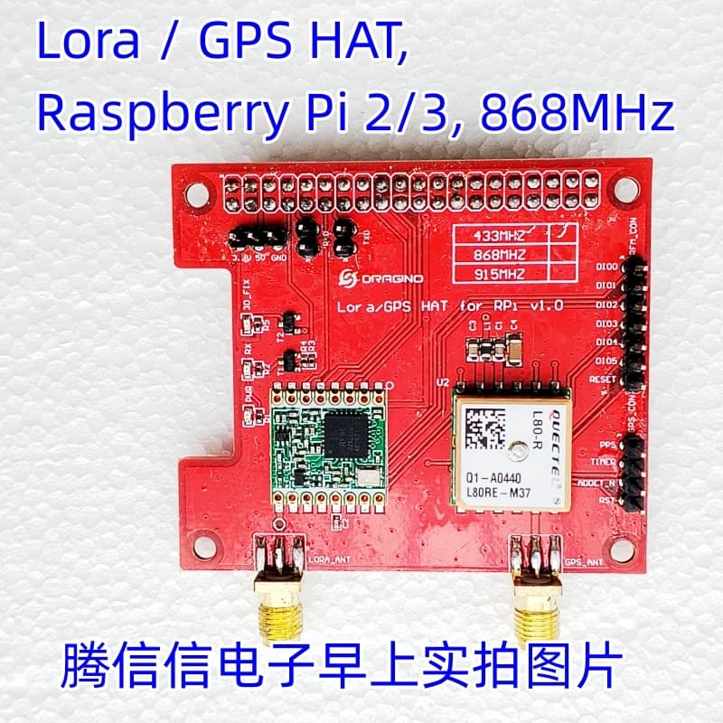 113990254 CAPPELLO GPS Lora, Raspberry Pi 2/3, 868 MHz