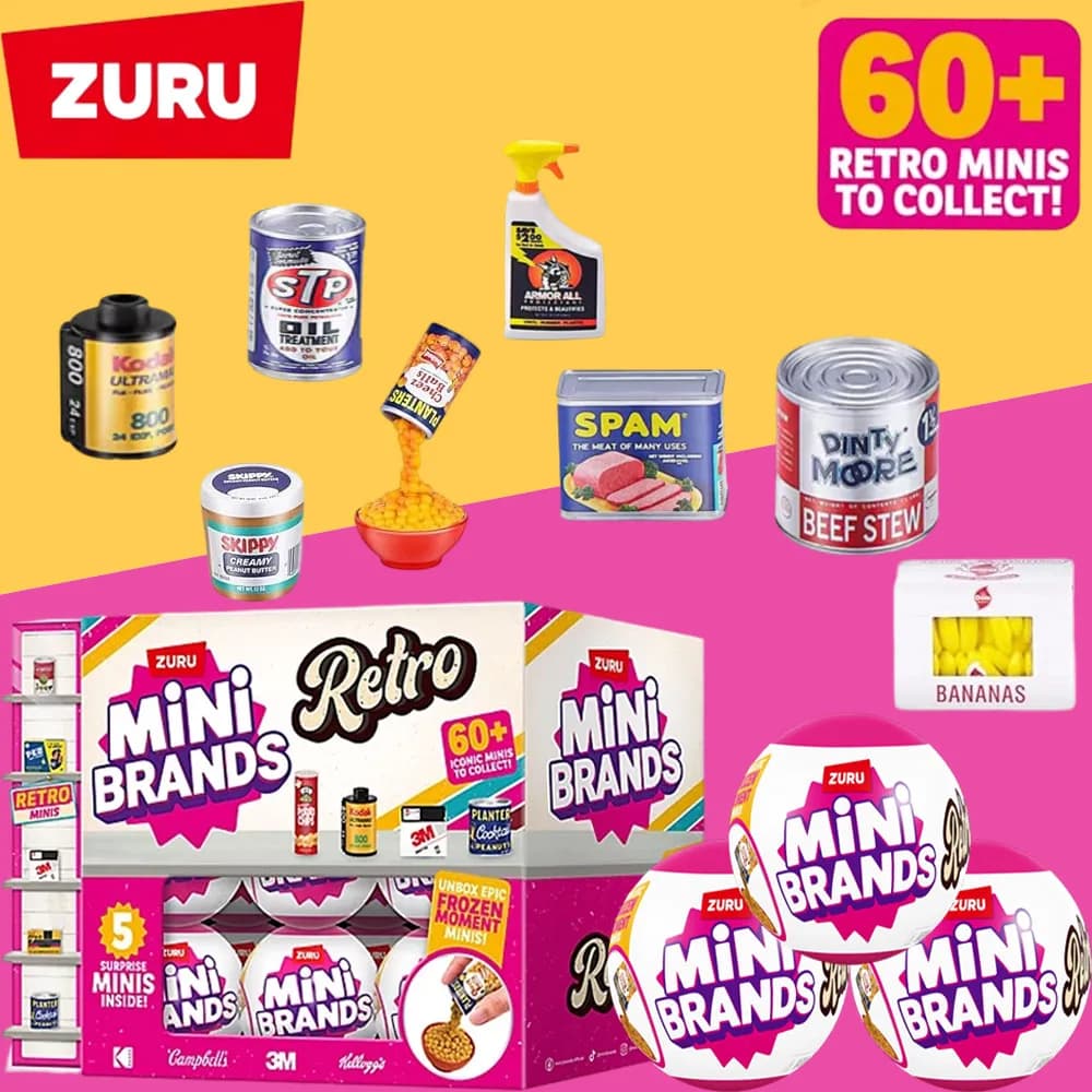 Zuru Mini Marche Scatola cieca a sfera retrò Serie Zuru Scatola misteriosa Giocattoli da collezione Decorazione Regalo di compleanno per bambini Personalizzato